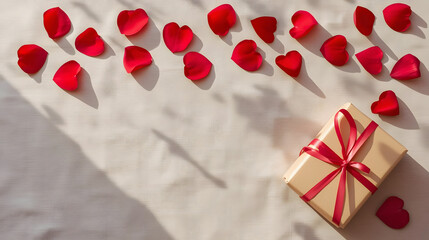 red hearts on a white background