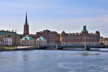 Fototapeta premium Sweden Stockholm city view on a sunny summer day