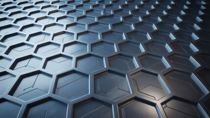 Abstract metallic hexagonal pattern futuristic background modern design with geometric shapes