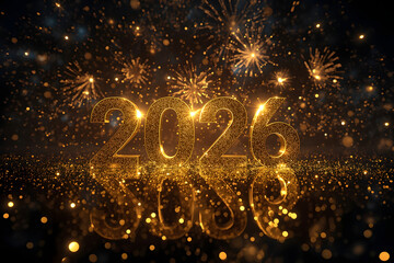 Golden Celebration: 2026 New Year's Elegance and Sparkle