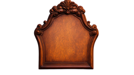 Wooden ema prayer plaque with blank surface traditional shrine on transparent background