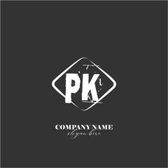 Vector PK illustration of a logo for a company background abstract