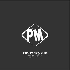 Vector PM illustration of a logo for a company background abstract