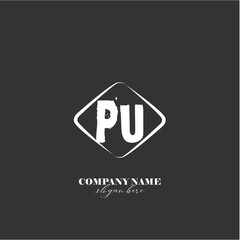 Vector PU illustration of a logo for a company background abstract