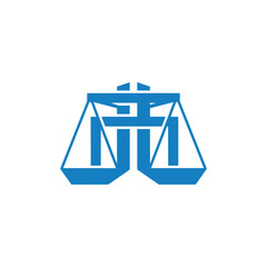 Modern property identification illustration featuring scales and justice elements in a professional setting