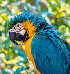 blue and yellow macaw © Momen