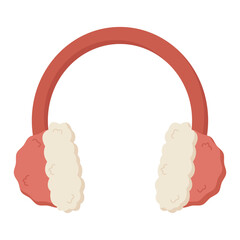 Winter Earmuffs Flat Illustration