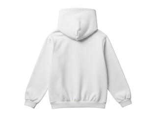 Plain white hoodie isolated on transparent background casual wear for men or women
