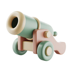 Golden Ramadan Cannon Crescent Moon Islamic Decoration Isolated Transparent Background