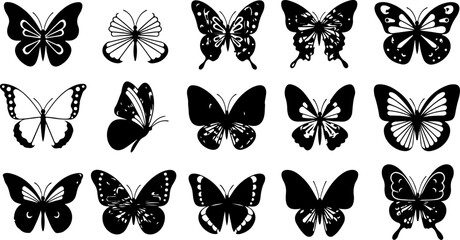 Monochrome Butterfly Species Collection