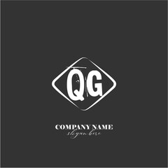 Vector QG illustration of a logo for a company background abstract