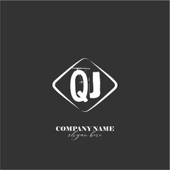 Vector QJ illustration of a logo for a company background abstract