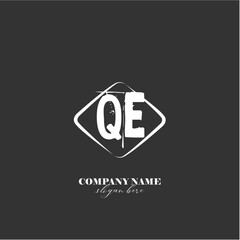 Vector QE illustration of a logo for a company background abstract