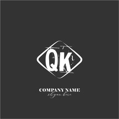 Vector QK illustration of a logo for a company background abstract