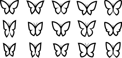 Monochrome Butterfly Species Collection