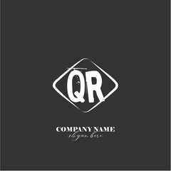 Vector QR illustration of a logo for a company background abstract