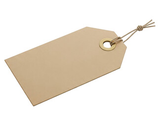 Blank Kraft Paper Tag with String and Metal Ring for Labeling