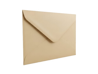 Simple beige envelope isolated on white background classic design