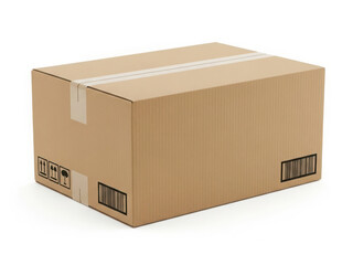 Sealed brown cardboard shipping box