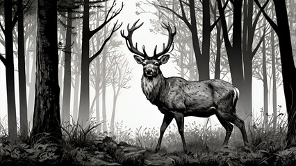 deer in the woods