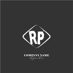 Vector RP illustration of a logo for a company background abstract