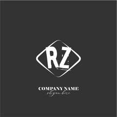 Vector RZ illustration of a logo for a company background abstract