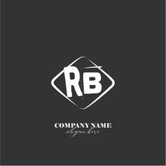 Vector RB illustration of a logo for a company background abstract