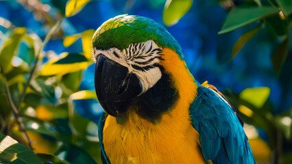blue and yellow macaw © Momen