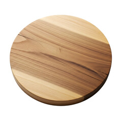 Wooden circle isolated on transparent background