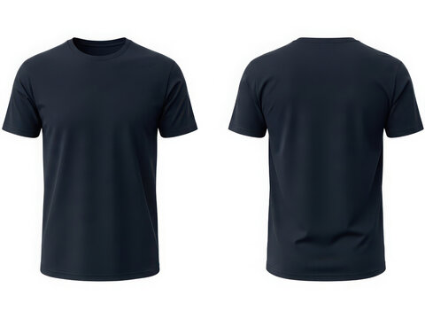 Solid dark t-shirt front and back view