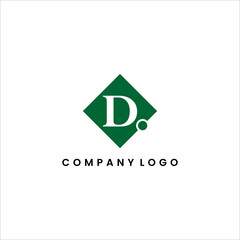 Modern Green Letter D Logo Vector Icon Minimalist Corporate Brand Identity Design