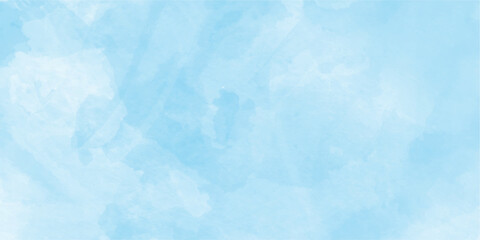 Obraz premium blue sky with watercolor. Light sky blue shades watercolor background. Grunge blue background with space for text, watercolor abstract painting of blue grunge texture. 