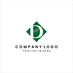 logo vector icon modern letter D abstract geometric corporate brand identity minimal design