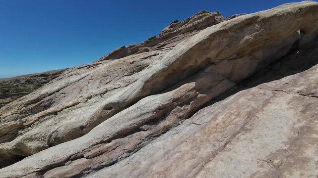 Vasquez Rocks Climbing Up POV 03 Body Camera California USA