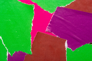 pieces of multi-colored paper as an abstract background
