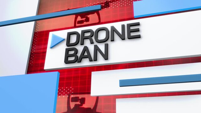 A dynamic green screen DRONE BAN news transition. 14995  