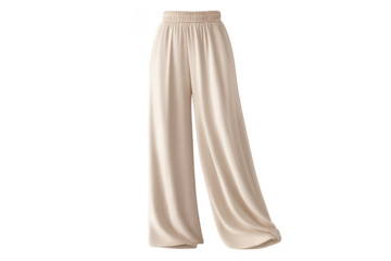 Elegant cream pants with a transparent background for your designs.