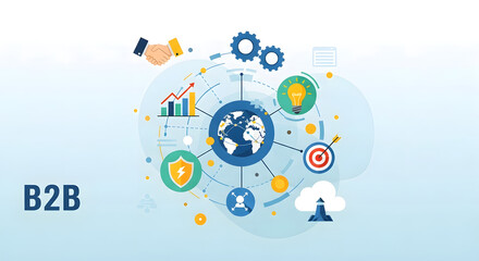 B2B Business &ndash; Professional Corporate Partnership and Enterprise Concept