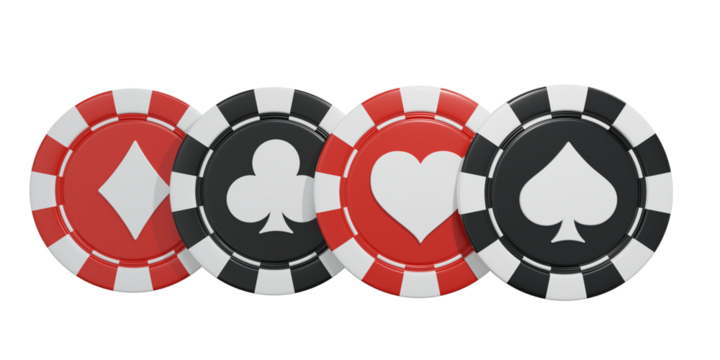3D casino chips without background, isolated  - Powered by Adobe