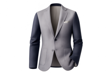 Men's Suit Jacket on a transparent background, Sophisticated Design