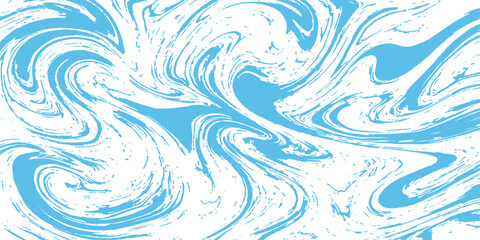 Seamless vector design featuring abstract blue background waves with swirling water textures and floral ornament patterns for a vintage wallpaper backdrop © Creative Lis