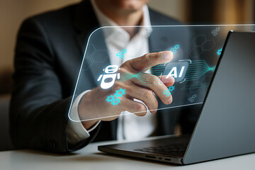 Businessman AI Technology