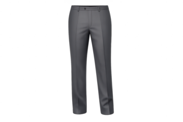 Stylish gray dress pants on a transparent background for your designs.