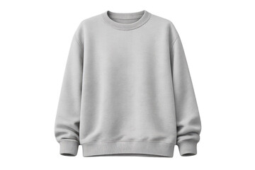 Gray crewneck sweatshirt on transparent background for online retailers