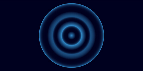 Wifi wave light effect. Radar sensor, beep technology, digital sign.Transparent neon circle symbol. wireless internet connection. Radar or sonar with wireless technology emitting a light effect