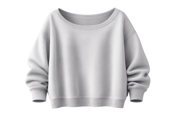 Crewneck sweatshirt in gray with transparent background for online shop