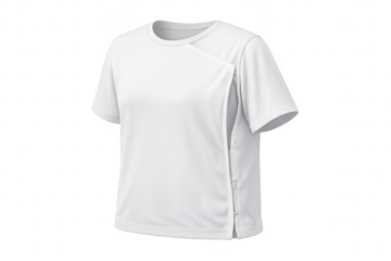 White T-shirt with Unique Zipper Design - transparent background images