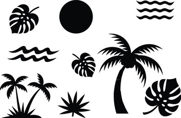 Detailed Black Silhouette Vector of Diverse People and Landscapes – Artistic Illustration for Culture, Nature, Community, Travel, and Decorative Design Themes © Babulur 