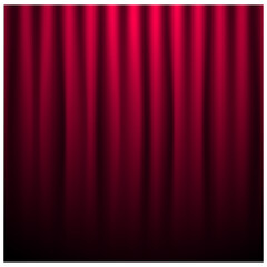 Classic Red Theater Stage Curtain | Iconic Dramatic Velvet Drapery for Shows and Cinema