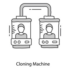 Cloning Machine Icon Representing Innovative Genetic Engineering Equipment for Biotechnology Laboratories